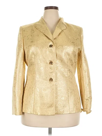 Pre-owned Kasper Blazer Jacket In Gold