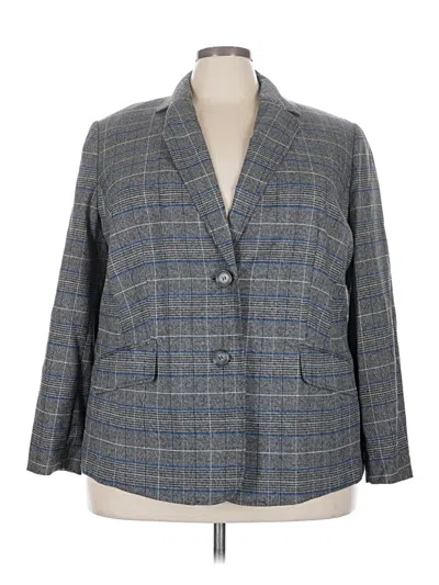 Pre-owned Kasper Blazer Jacket In Gray