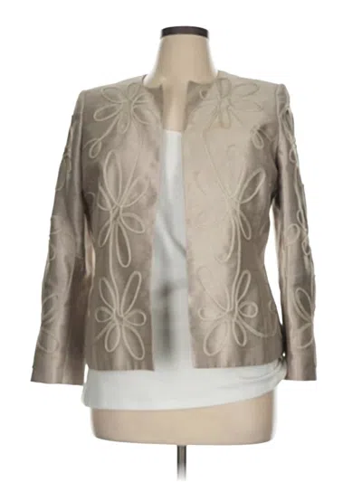 Pre-owned Kasper Blazer Jacket In Silver