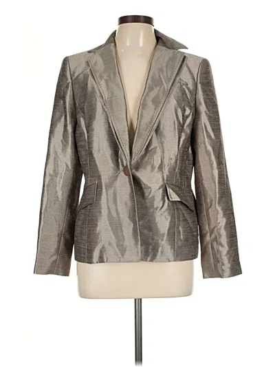 Pre-owned Kasper Blazer Jacket In Silver