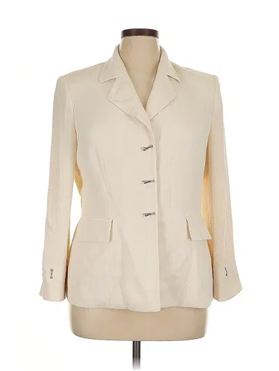 Pre-owned Kasper Blazer Jacket In White