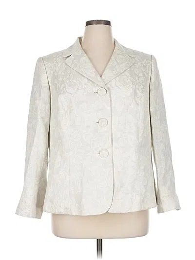 Pre-owned Kasper Blazer Jacket In White