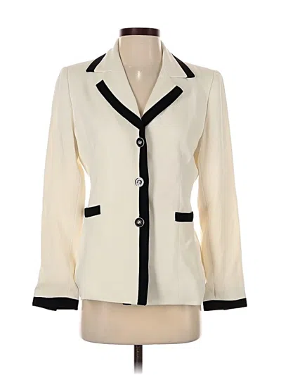 Pre-owned Kasper Blazer Jacket In White