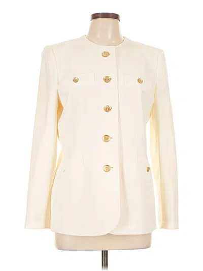 Pre-owned Kasper Blazer Jacket In White