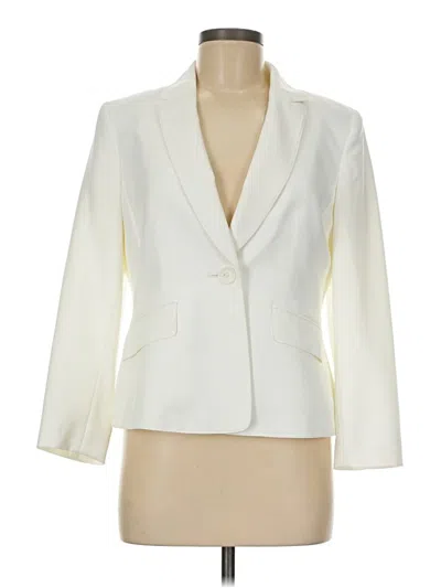 Pre-owned Kasper Blazer Jacket In White