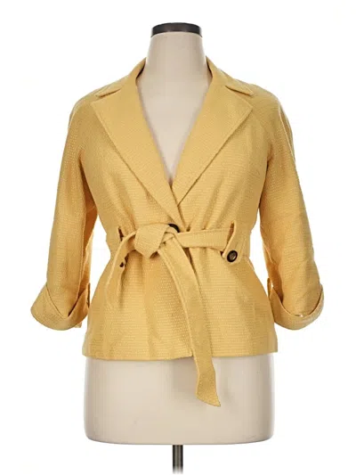 Pre-owned Kasper Blazer Jacket In Yellow