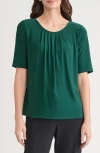 Kasper Box Pleat Top In Green