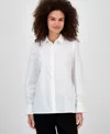 Kasper Button-front Long-sleeve Shirt, Regular & Petite In White