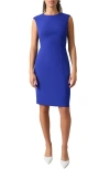 Kasper Women's Sleeveless Stretch Crepe Sheath Dress In Royal Signature