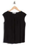 Kasper Cap Sleeve Top In Black