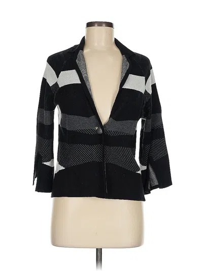 Pre-owned Kasper Cardigan Sweater In Black
