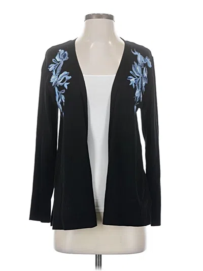 Pre-owned Kasper Cardigan Sweater In Black