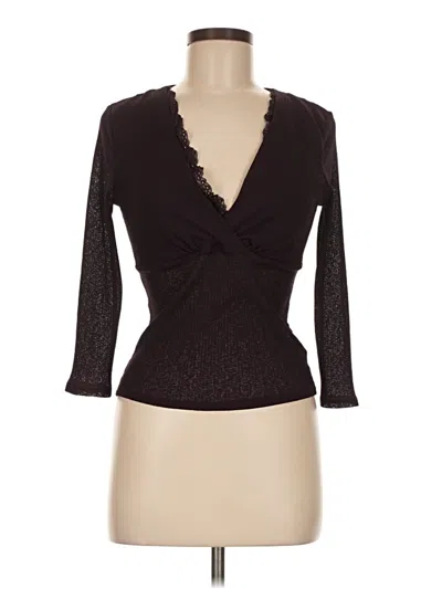 Pre-owned Kasper Cardigan Sweater In Black