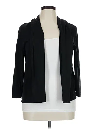 Pre-owned Kasper Cardigan Sweater In Black