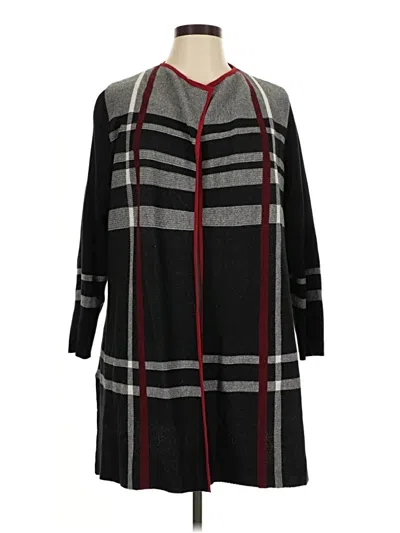 Pre-owned Kasper Cardigan Sweater In Black