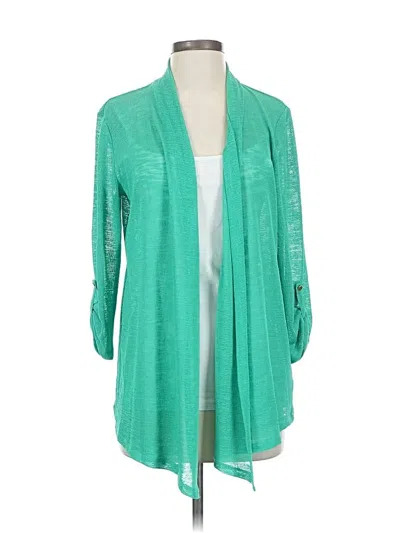 Pre-owned Kasper Cardigan Sweater In Blue