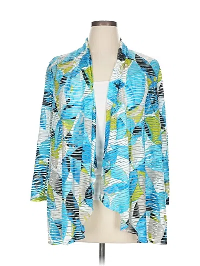 Pre-owned Kasper Cardigan Sweater In Blue