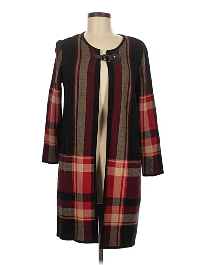 Pre-owned Kasper Cardigan Sweater In Burgundy