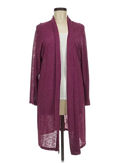 Pre-owned Kasper Cardigan Sweater In Burgundy
