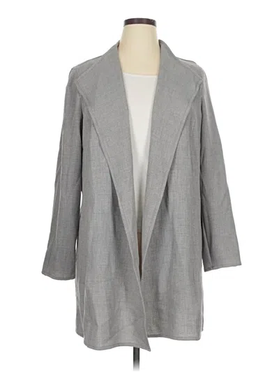 Pre-owned Kasper Cardigan Sweater In Gray