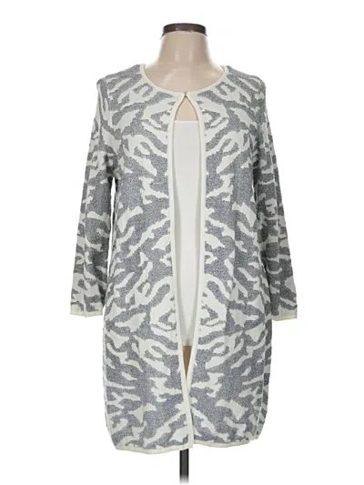 Pre-owned Kasper Cardigan Sweater In Gray