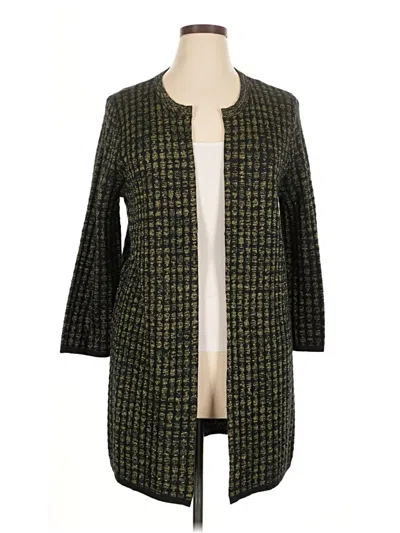 Pre-owned Kasper Cardigan Sweater In Green