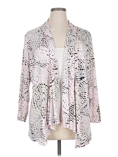Pre-owned Kasper Cardigan Sweater In Pink