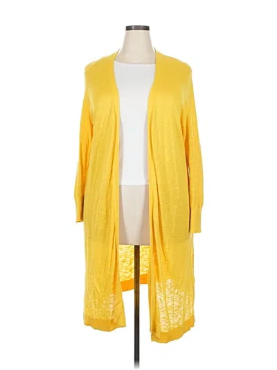 Pre-owned Kasper Cardigan Sweater In Yellow