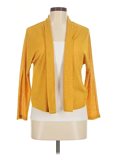 Pre-owned Kasper Cardigan Sweater In Yellow