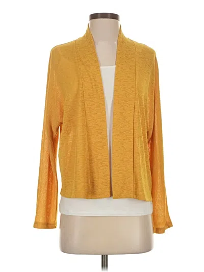 Pre-owned Kasper Cardigan Sweater In Yellow