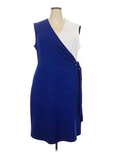 Pre-owned Kasper Casual Dress In Blue