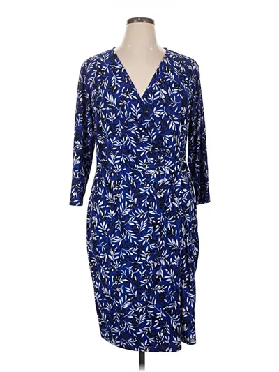 Pre-owned Kasper Casual Dress In Blue