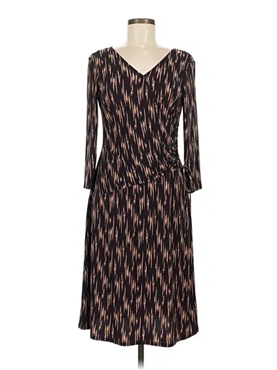 Pre-owned Kasper Casual Dress In Brown
