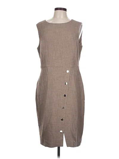 Pre-owned Kasper Casual Dress In Brown