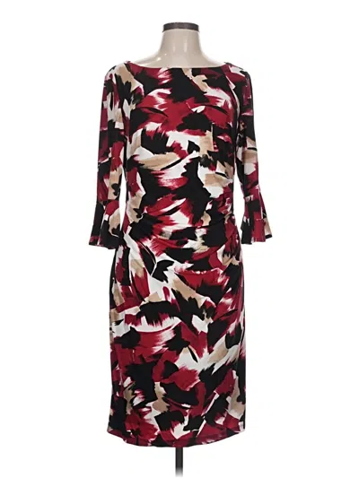 Pre-owned Kasper Casual Dress In Burgundy