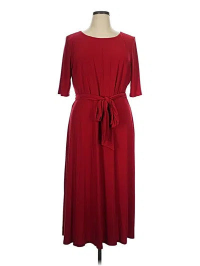 Kasper Casual Dress In Burgundy