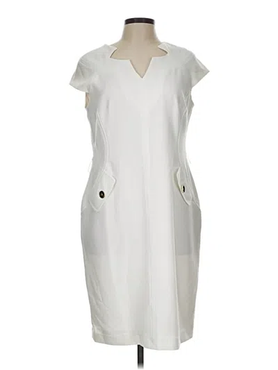 Pre-owned Kasper Casual Dress In White