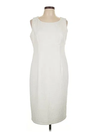 Pre-owned Kasper Casual Dress In White