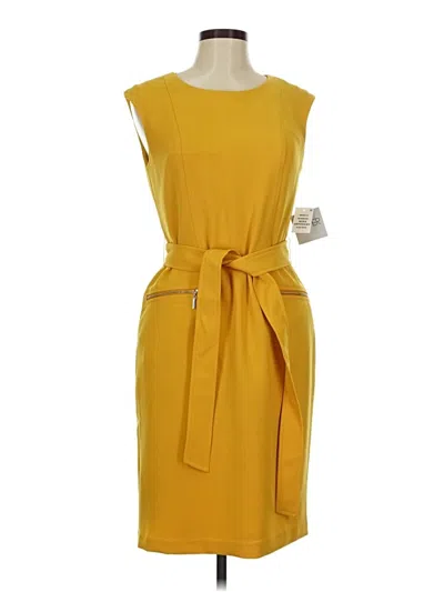 Pre-owned Kasper Casual Dress In Yellow