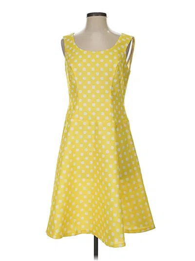 Pre-owned Kasper Casual Dress In Yellow