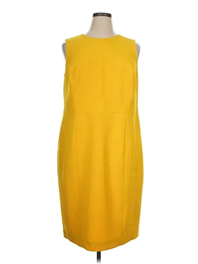 Pre-owned Kasper Casual Dress In Yellow