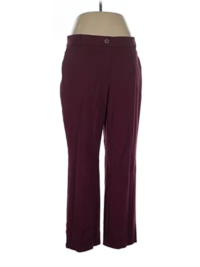 Pre-owned Kasper Casual Pants In Burgundy