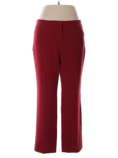 Pre-owned Kasper Casual Pants In Burgundy