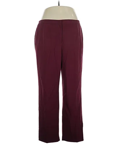Pre-owned Kasper Casual Pants In Burgundy