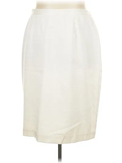 Pre-owned Kasper Casual Skirt In Ivory