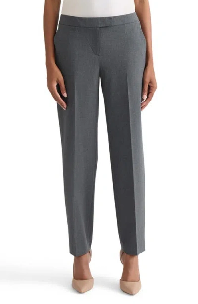 Kasper Claire Straight Leg Pants In Gray