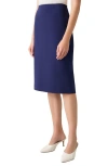 Kasper Classic Below Knee Length Skirt In Blue