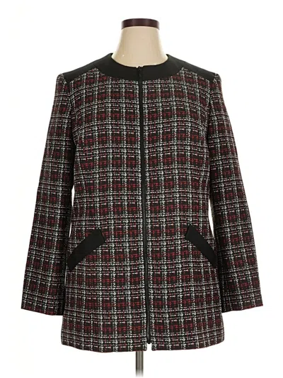 Pre-owned Kasper Coat In Burgundy