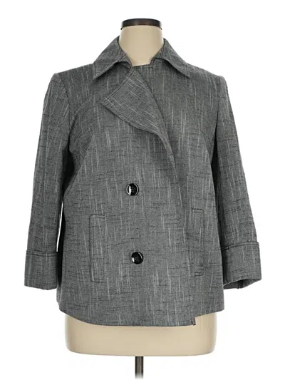Pre-owned Kasper Coat In Gray