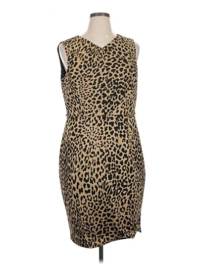 Pre-owned Kasper Cocktail Dress In Brown